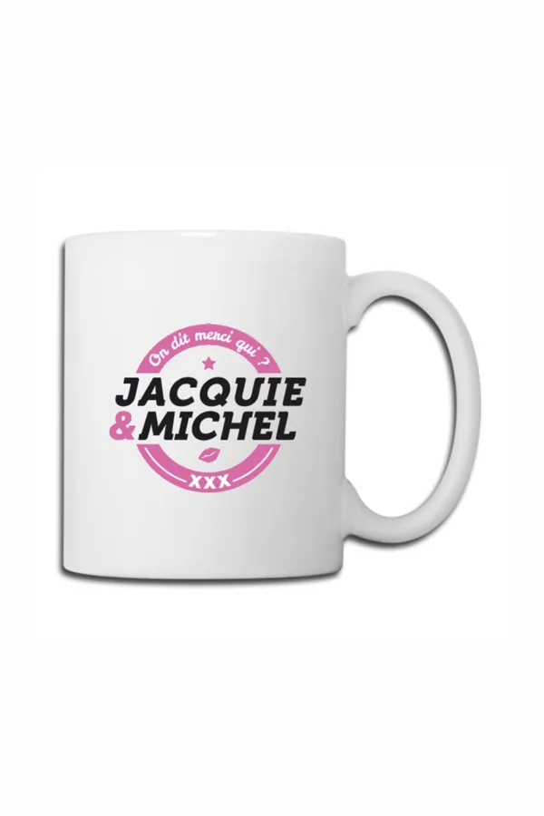 Mug blanc J&M – logo rond - 94edenstreet.com - sexshop en ligne