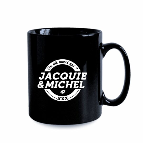 Mug noir J&M – logo rond
