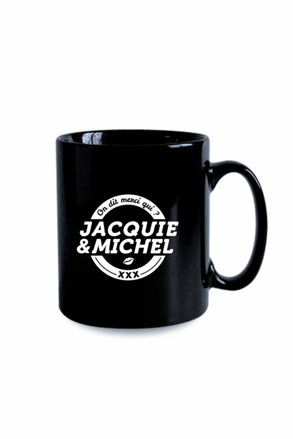 Mug noir J&M – logo rond - 94edenstreet.com - sexshop en ligne