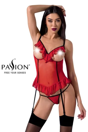 Guêpière seins nus Cherry – Passion - 94edenstreet.com - sexshop en ligne