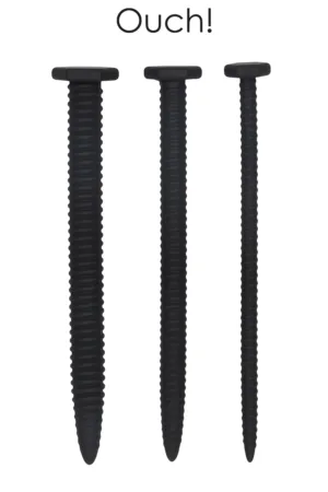 Set de 3 plugs urétraux Grandes Vis – Ouch! - 94edenstreet.com - sexshop en ligne