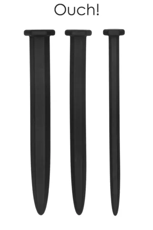 Set de 3 plugs urétraux Grands clous – Ouch! - 94edenstreet.com - sexshop en ligne