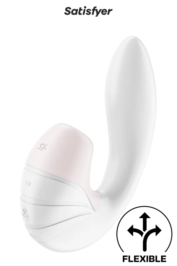Double stimulateur Supernova blanc – Satisfyer - 94edenstreet.com - sexshop en ligne