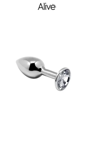 Plug métal bijou transparent S – Alive - 94edenstreet.com - sexshop en ligne