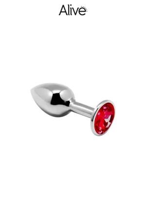 Plug métal bijou rouge S – Alive - 94edenstreet.com - sexshop en ligne
