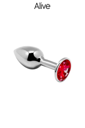 Plug métal bijou rouge M – Alive - 94edenstreet.com - sexshop en ligne