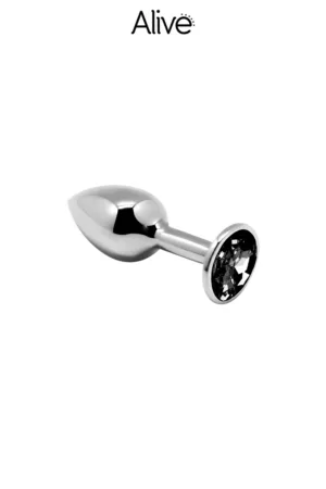 Plug métal bijou noir S – Alive - 94edenstreet.com - sexshop en ligne