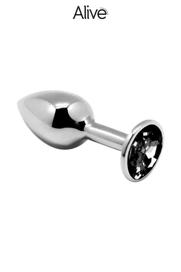 Plug métal bijou noir L – Alive - 94edenstreet.com - sexshop en ligne