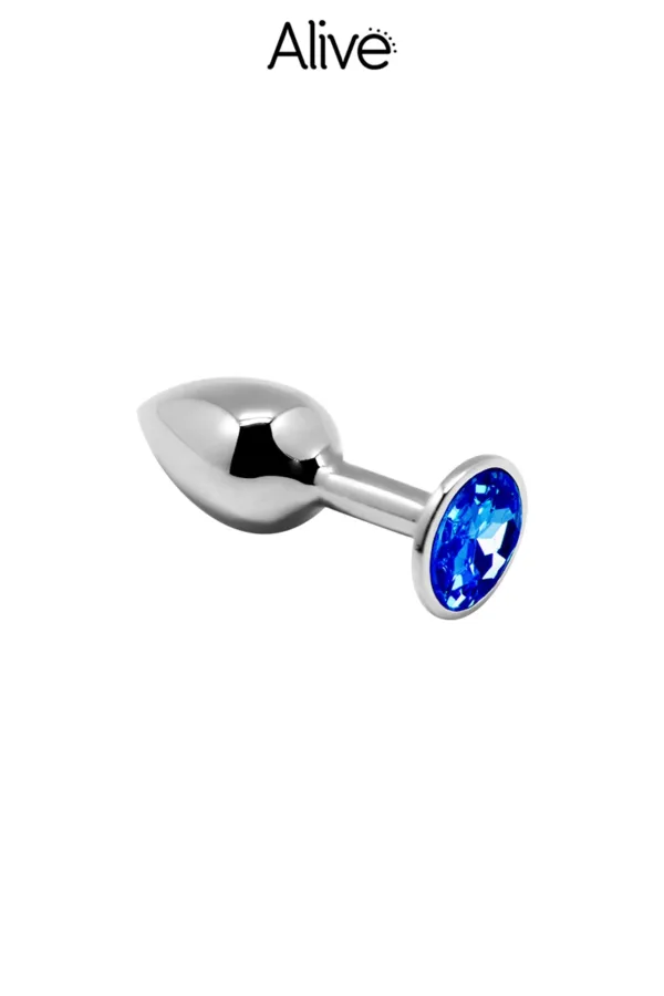 Plug métal bijou bleu S – Alive - 94edenstreet.com - sexshop en ligne
