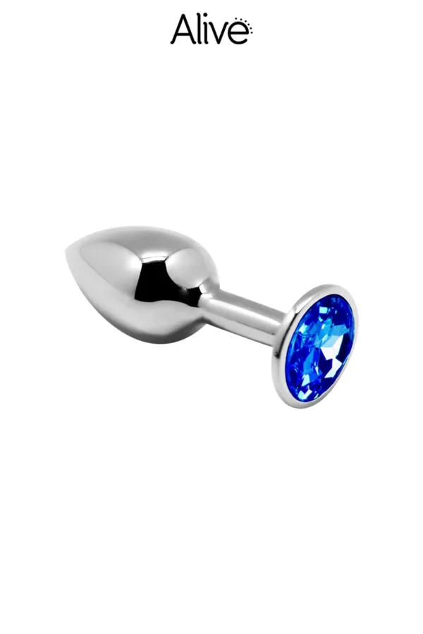 Plug métal bijou bleu M – Alive - 94edenstreet.com - sexshop en ligne