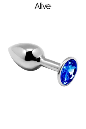 Plug métal bijou bleu L – Alive - 94edenstreet.com - sexshop en ligne