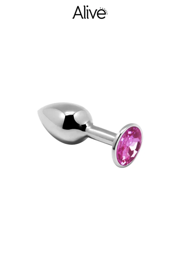 Plug métal bijou rose S – Alive - 94edenstreet.com - sexshop en ligne