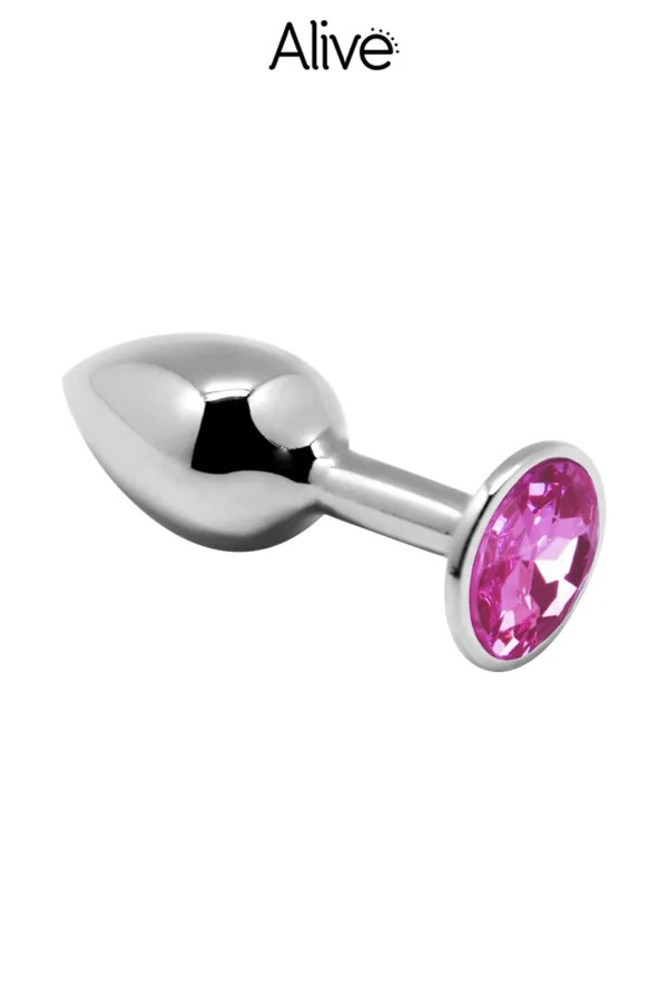Plug métal bijou rose L – Alive - 94edenstreet.com - sexshop en ligne