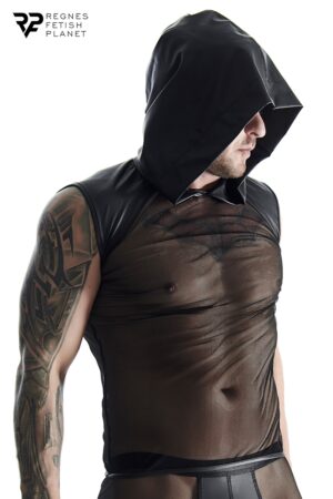 T-shirt à capuche en mesh – Regnes - 94edenstreet.com - sexshop en ligne