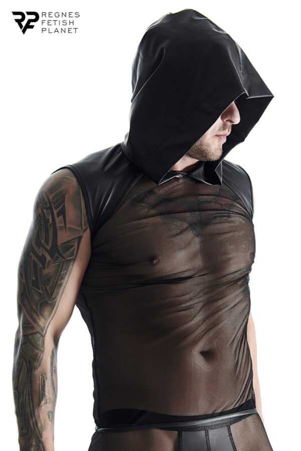 T-shirt à capuche en mesh – Regnes - 94edenstreet.com - sexshop en ligne