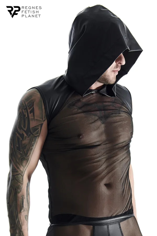 T-shirt à capuche en mesh – Regnes - 94edenstreet.com - sexshop en ligne