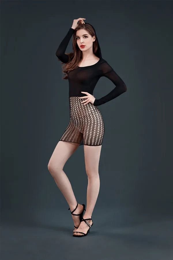 Robe résille N°13 – Moonlight - 94edenstreet.com - sexshop en ligne