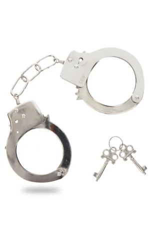 Menottes métal argentées – Toy Joy - 94edenstreet.com - sexshop en ligne