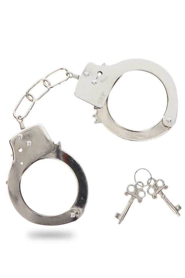Menottes métal argentées – Toy Joy - 94edenstreet.com - sexshop en ligne