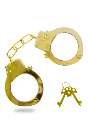 Menottes métal dorées – Toy Joy - 94edenstreet.com - sexshop en ligne