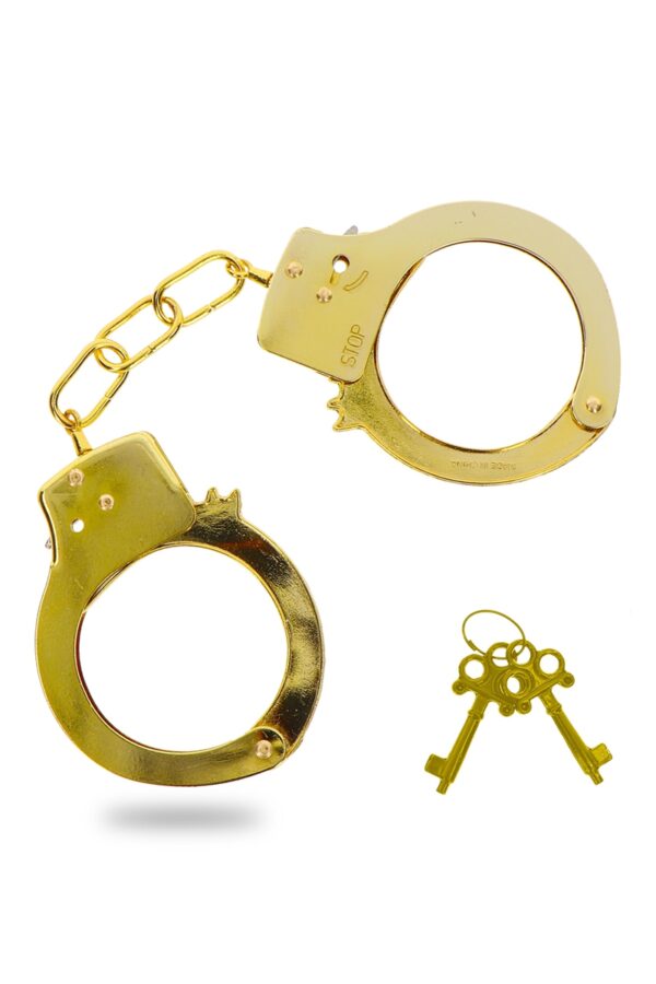 Menottes métal dorées – Toy Joy - 94edenstreet.com - sexshop en ligne