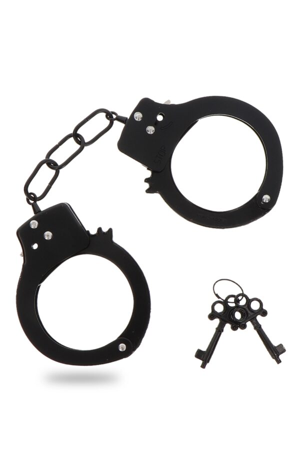 Menottes métal noires – Toy Joy - 94edenstreet.com - sexshop en ligne