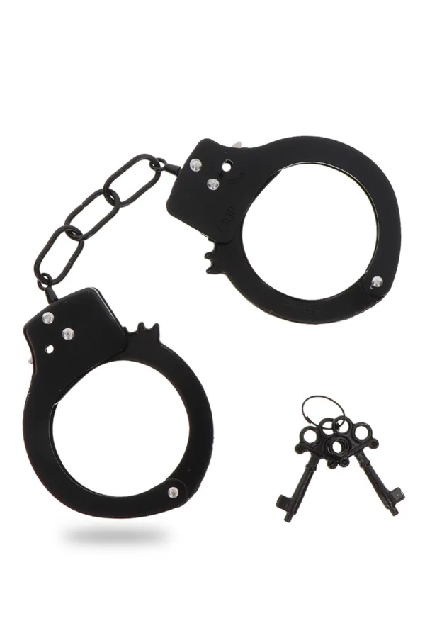 Menottes métal noires – Toy Joy - 94edenstreet.com - sexshop en ligne