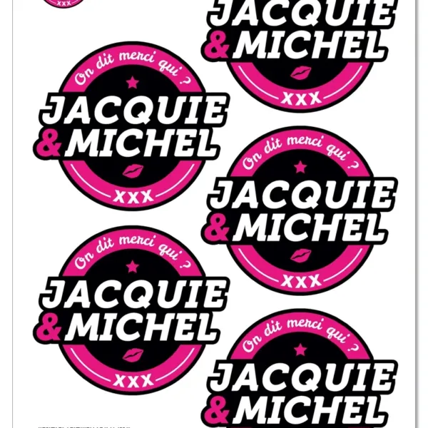 5 stickers J&M noir logo rond