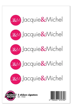 5 stickers Jacquie et Michel signature - 94edenstreet.com - sexshop en ligne