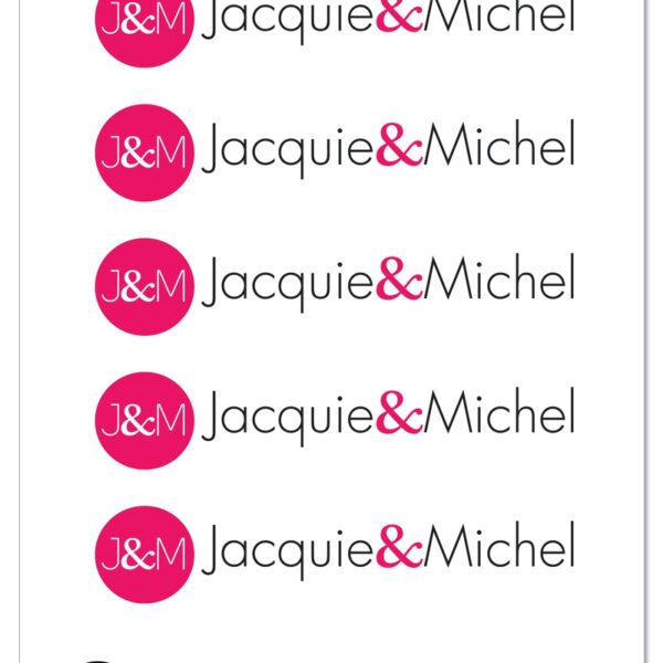 5 stickers Jacquie et Michel signature