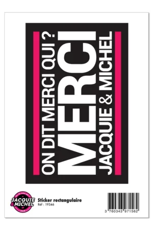 Grand sticker J&M rectangle noir - 94edenstreet.com - sexshop en ligne