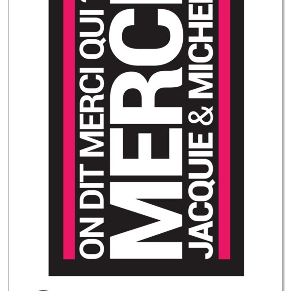 Grand sticker J&M rectangle noir