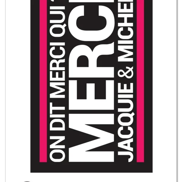 Grand sticker J&M rectangle noir