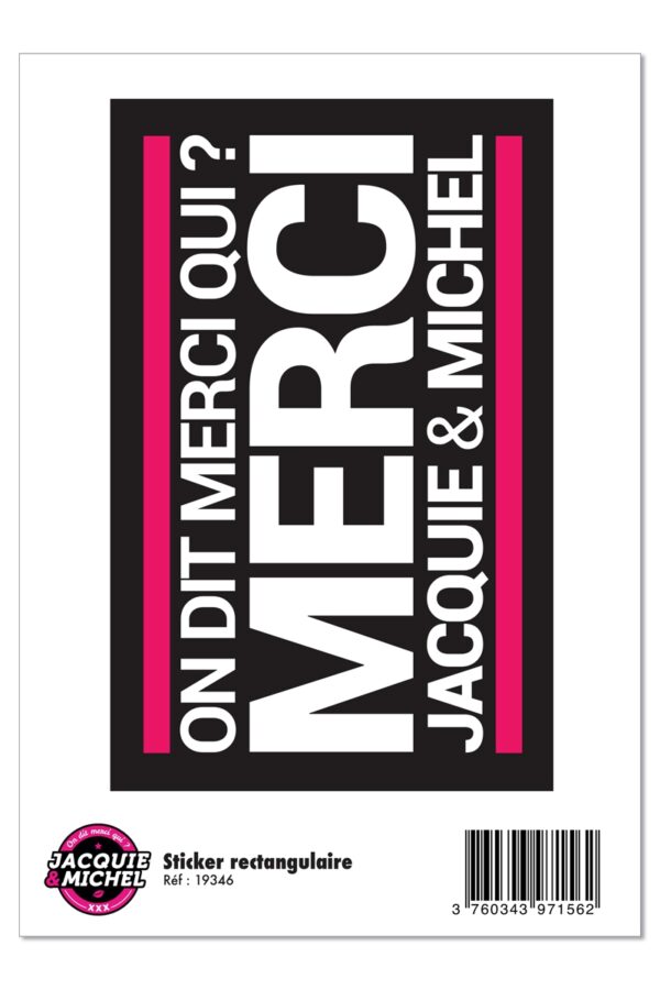 Grand sticker J&M rectangle noir - 94edenstreet.com - sexshop en ligne