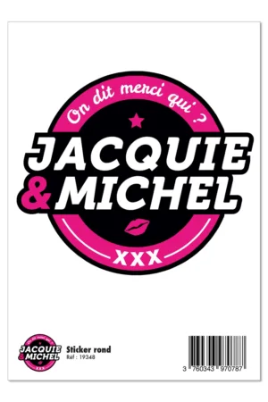 Grand sticker J&M rond noir - 94edenstreet.com - sexshop en ligne