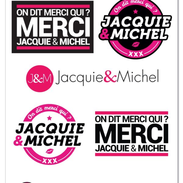 Assortiment 5 stickers J&M