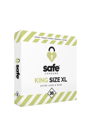 36 préservatifs Safe King Size XL - 94edenstreet.com - sexshop en ligne