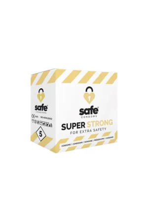 5 préservatifs Safe Super Strong - 94edenstreet.com - sexshop en ligne