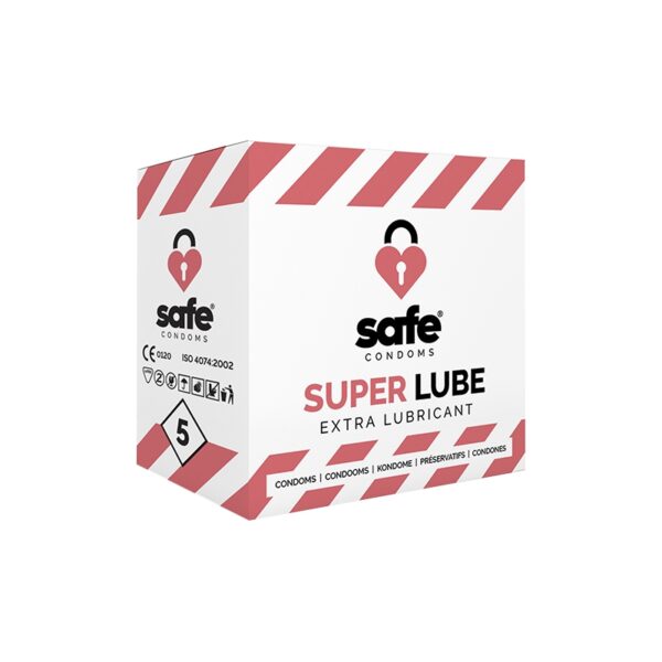 5 préservatifs Safe Super Lube