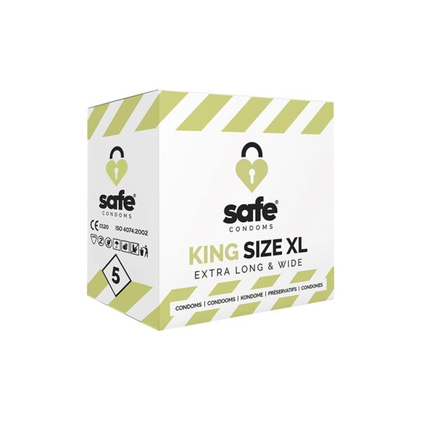 5 préservatifs Safe King Size XL