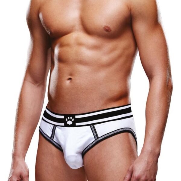 Slip ouvert blanc et noir – Prowler