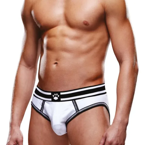 Slip ouvert blanc et noir – Prowler