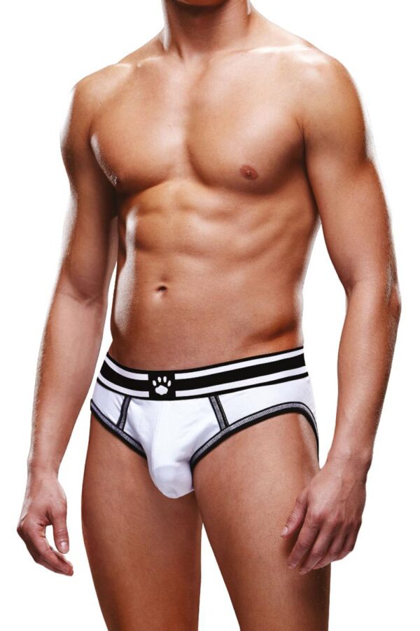 Slip ouvert blanc et noir – Prowler - 94edenstreet.com - sexshop en ligne