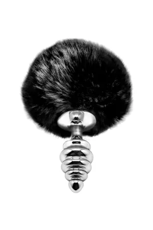 Plug métal Fluffy Twist S noir – Alive - 94edenstreet.com - sexshop en ligne