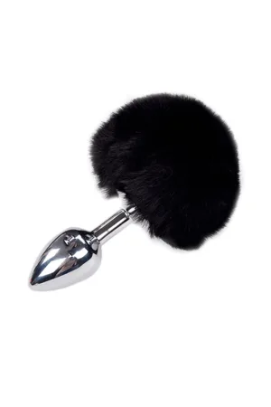 Plug métal Fluffy S noir – Alive - 94edenstreet.com - sexshop en ligne