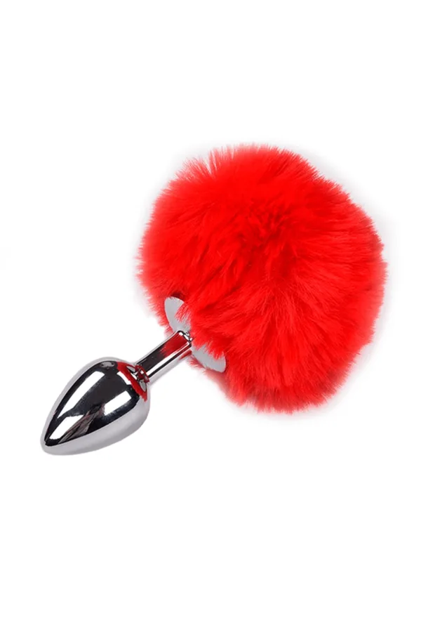 Plug métal Fluffy S rouge – Alive - 94edenstreet.com - sexshop en ligne