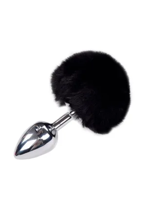 Plug métal Fluffy M noir – Alive - 94edenstreet.com - sexshop en ligne