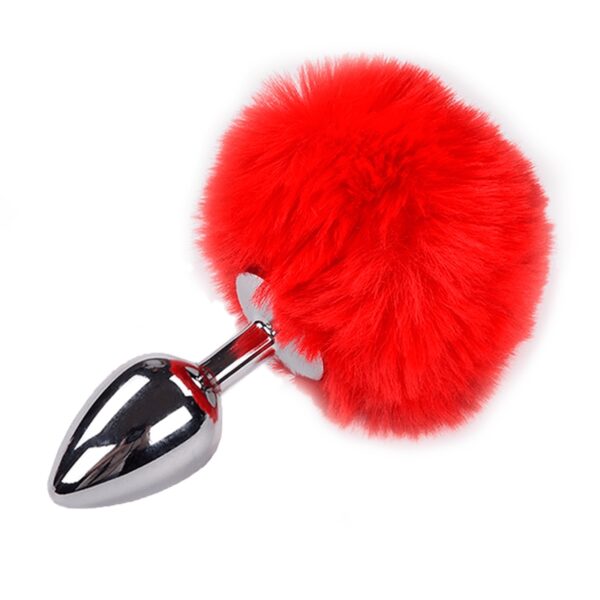 Plug métal Fluffy M rouge – Alive