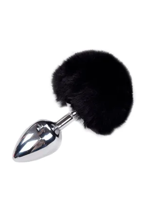 Plug métal Fluffy L noir – Alive - 94edenstreet.com - sexshop en ligne