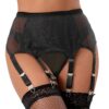 Porte-Jarretelles à 6 clips et string - 94edenstreet.com - sexshop en ligne